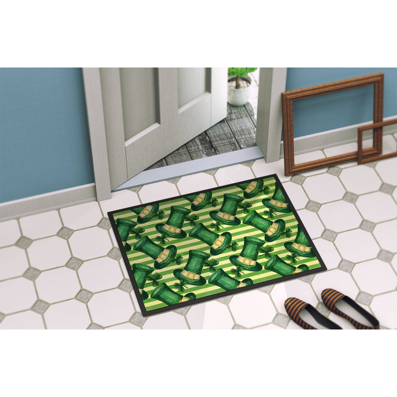 Tapis d'extérieur antidérapant Adrienn St Patrick's Day, Rectangle 2 pi x 3 pi
