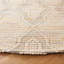 Tapis géométrique ivoire / orange tissé à la main à motif géométrique-396645248