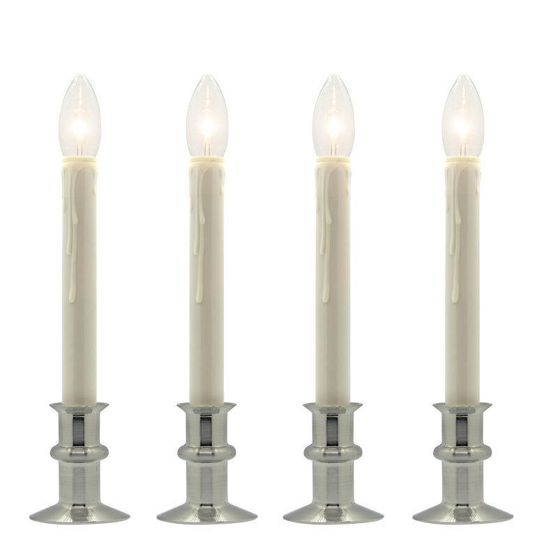 Hugger Twinkle Window Candle, Silver