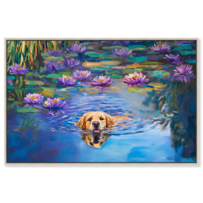 Watery Wag I Canvas Van Gogh Pets by Art Remedy