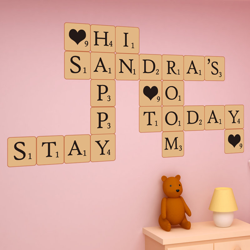 Scrabble Puzzle Lettering Wall Sticker