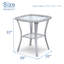 Table d'appoint en osier et verre Bonia-972469936