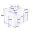 Lit superposé avec tablettes de rangement, fenêtre et portes-1199726205