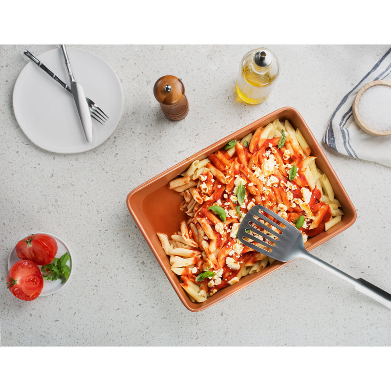 Plat de cuisson antiadhésif rectangulaire en aluminium 10 x 7 Gotham Steel