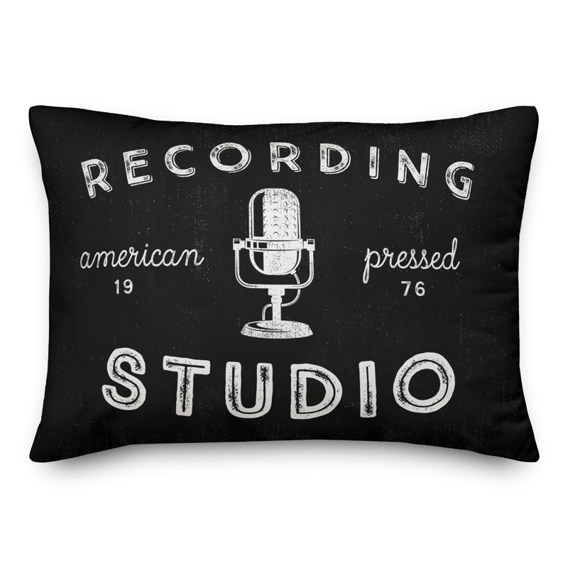 Housse et insert de coussin rectangulaire, Noir