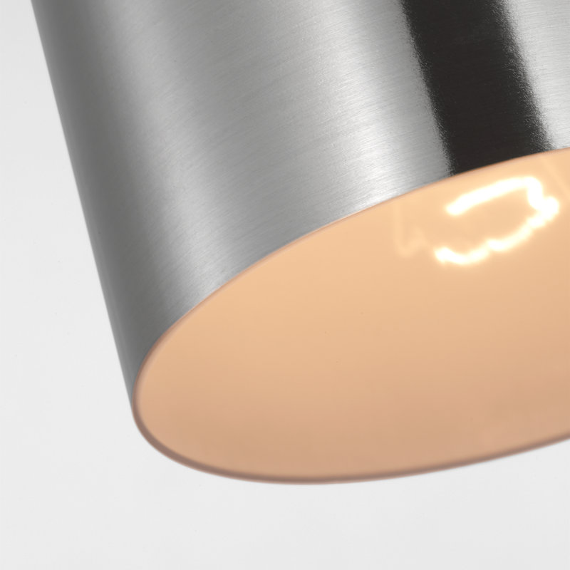 Archer Small Flush Mount, Brushed Steel