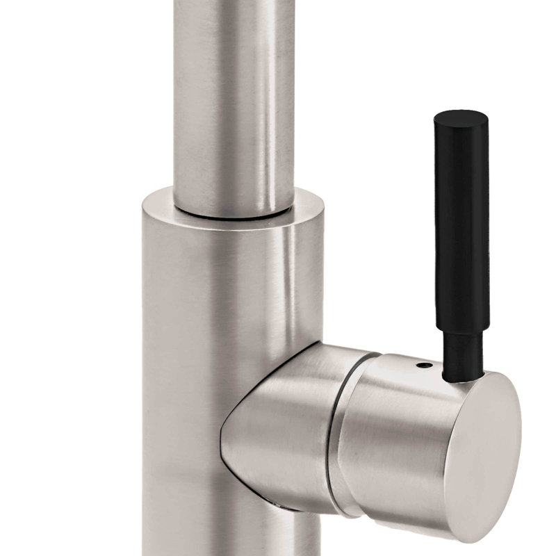 Corsano Contemporary Pull Out Kitchen Faucet with BST Series Handle, Satin Nickel