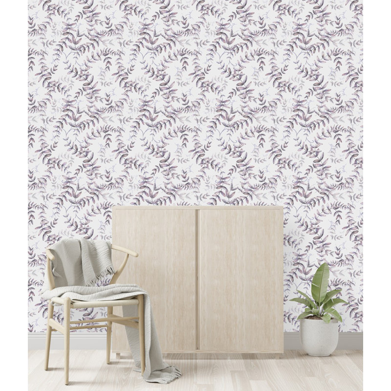 Peel & Stick Floral Tile, 2.08' W x 10.42' L