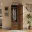 Armoire 68,8 "de haut avec 2 portes et 2 tiroirs cannelés, noyer-718639739