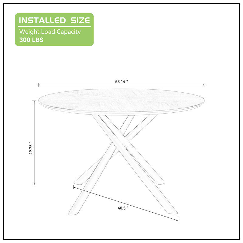Table de salle à manger Ellierose, L 53,15 po x L 53,15 po, Noyer