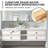 84" Floating Bathroom Vanity Base Without Top,Wall Mounted Bathroom Storage Vanity Base Only,White
