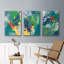 Ensemble de 3 graphiques tropicaux encadrés sur toile I-97946699-97946702
