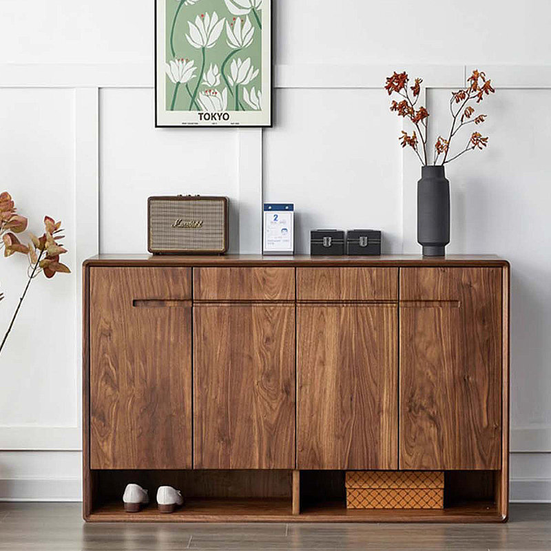 Range-chaussures moderne en bois avec rangement