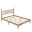 Grand lit plateforme en bois avec tête de lit en forme de gourde
