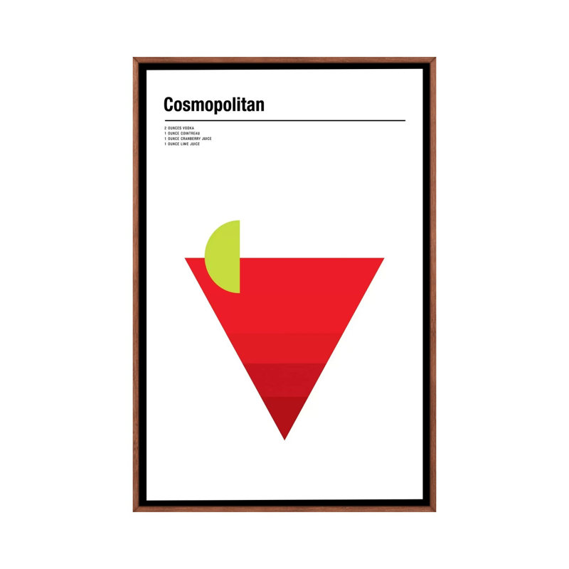 Cosmopolitan by Nick Barclay - Print on Canvas, 66.04 cm H x 45.72 cm W, Classic Brown Wood Framed
