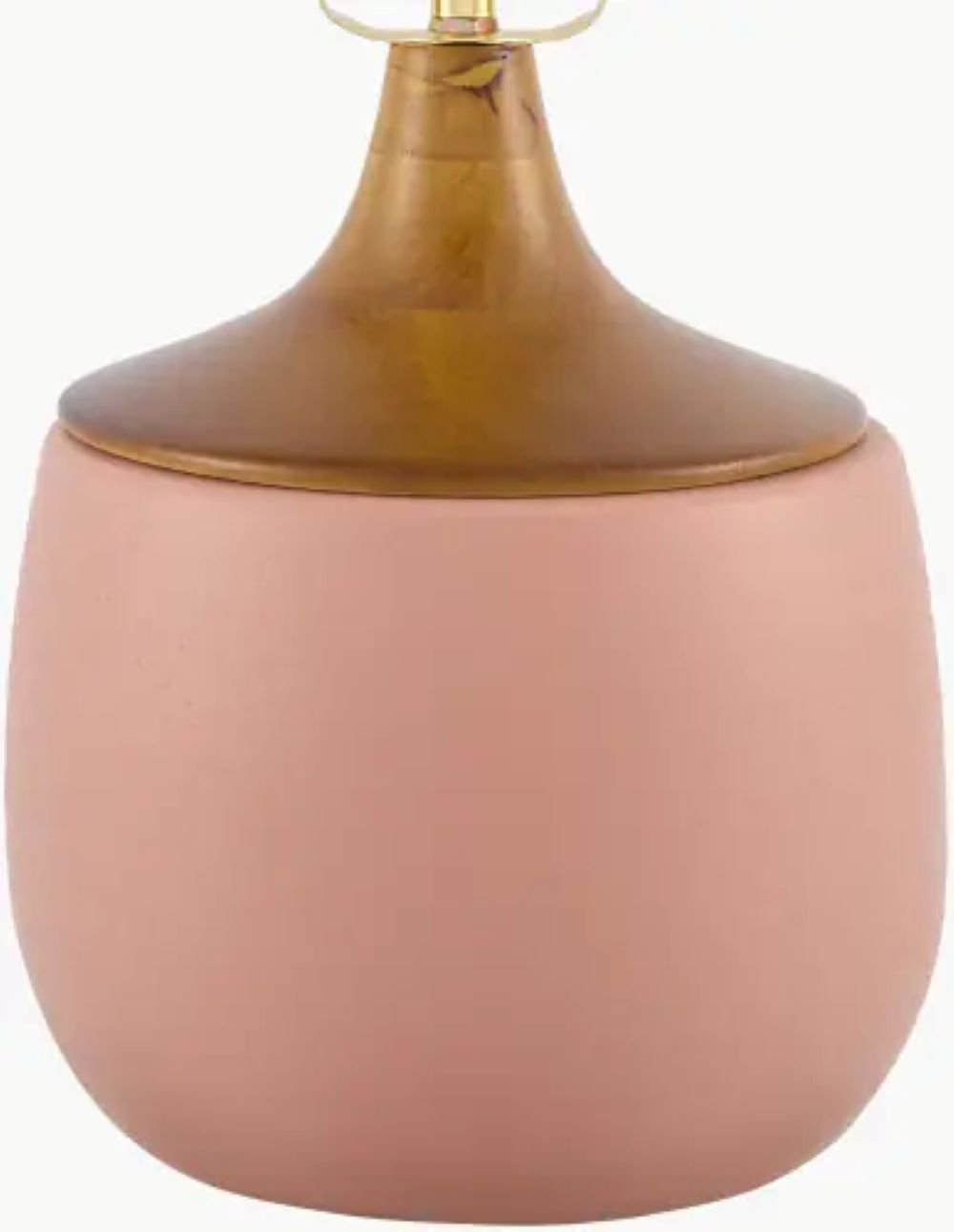 Ceramic Table Lamp, Terracotta, White
