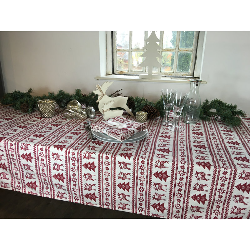 Hiram Nordic Tablecloth, Red