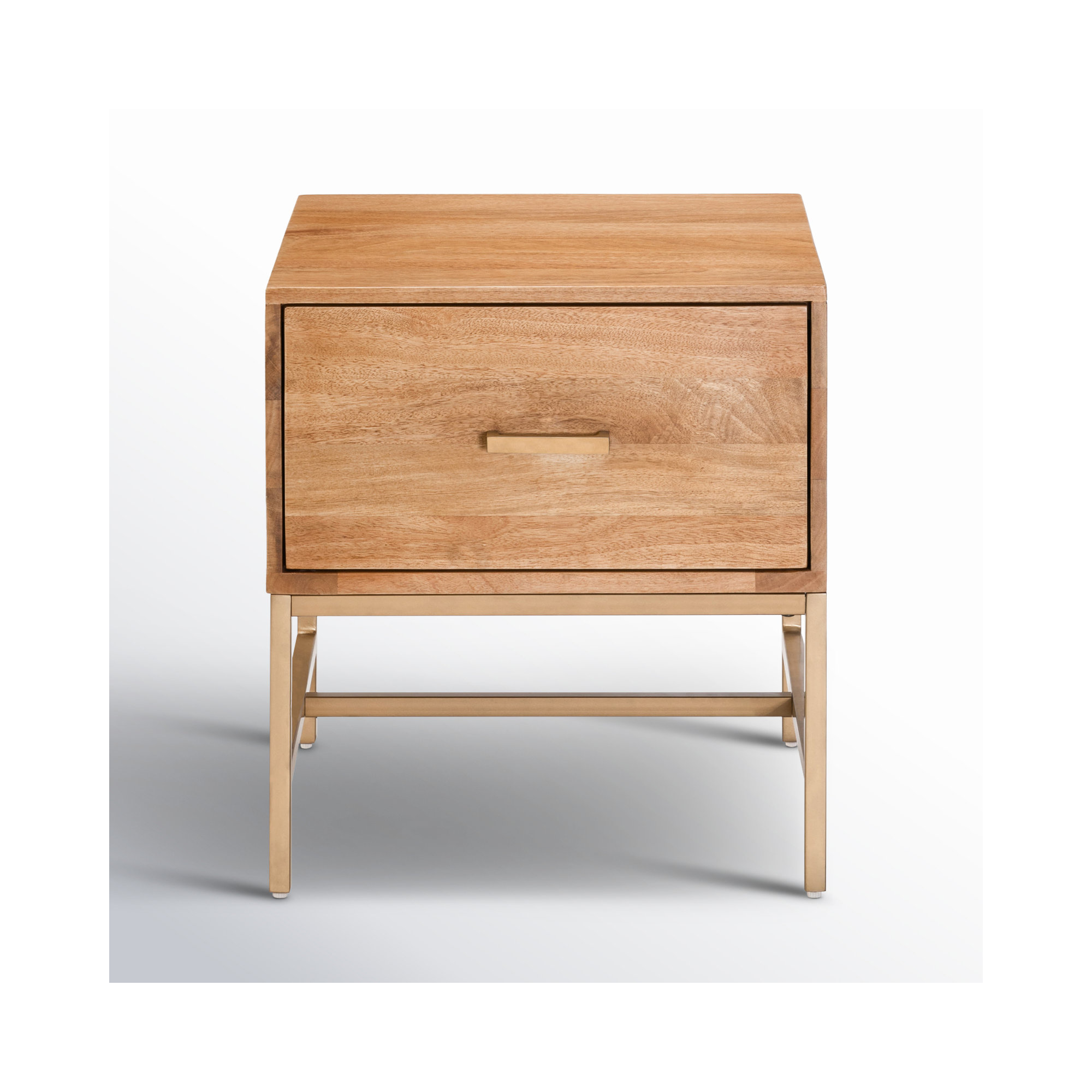 Ivywood 1 - Drawer Solid Wood 20" Nightstand, Natural