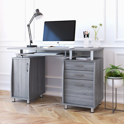 Bureau d'ordinateur avec rangement Techni