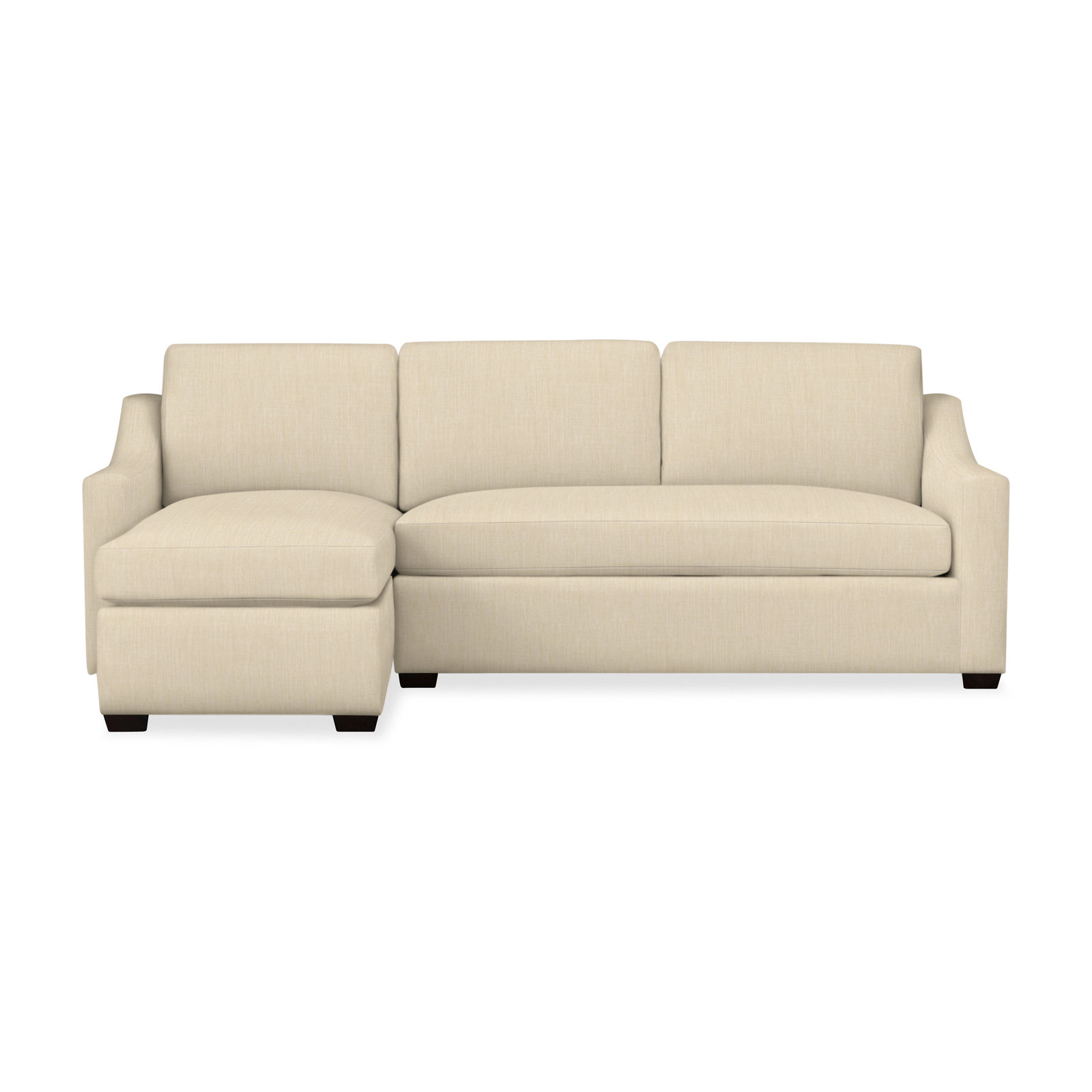 Cranbrook Upholstered Chaise L-Sectional, Left Hand Facing, Canvas Flax Sunbrella® Canvas
