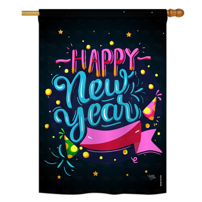 Hayrenik Double Sided 40'' H x 28'' W Polyester New Year's House Flag