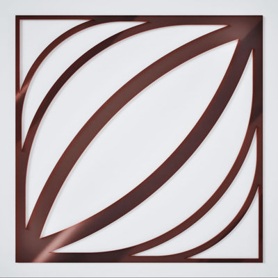 Otis Decorative Fretwork Acrylic Wall Panels, Large, 23 3/8"W x 23 3/8"H x 1/8"T, Rose Gold Mirror