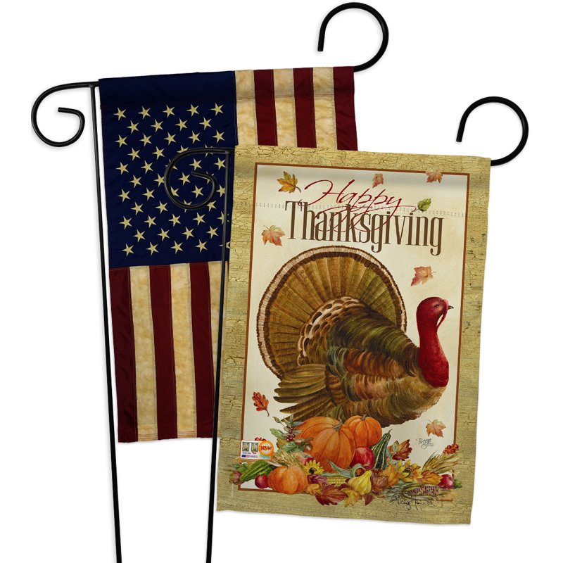 Rafayel Double Sided 18.5'' H x 13'' W Polyester Animal Garden Flag, Red/Brown/Blue