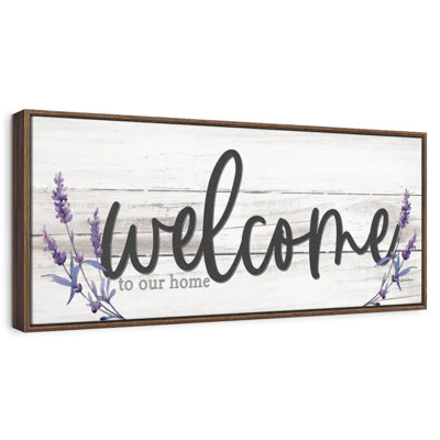 Welcome To Our Home Lavender Wall Sign