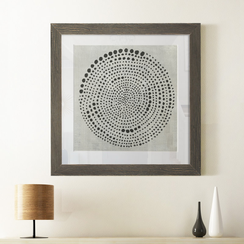 Mythos II - peinture encadrée, Cadre gris, H 21 po x l 21 po x P 1 po