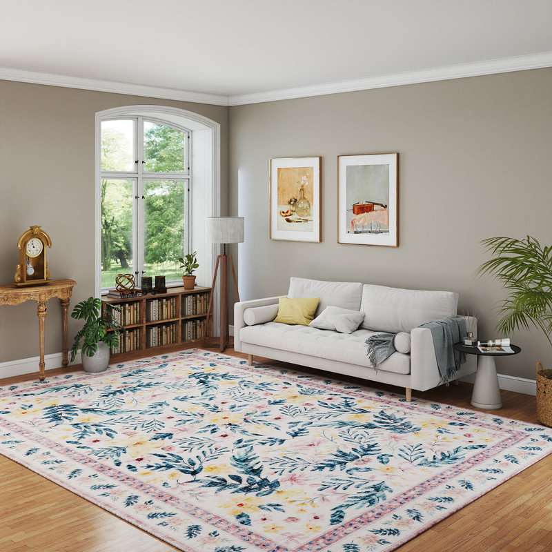Tapis d'inspiration florale Botanical