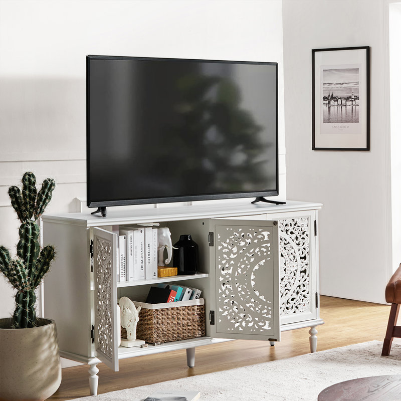 Buffet Hayter Traditional de 61 po avec éclairage DEL et gestion des câbles, Blanc