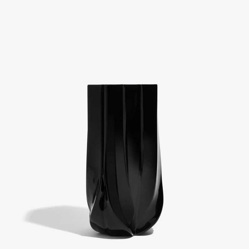 BRAID Porcelain Table Vase, Black