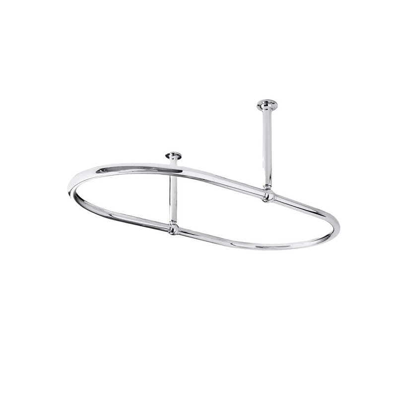 Aarent 30cm Curved Fixed Shower Curtain Rail
