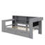 Lit plateforme simple avec tablettes de rangement, tiroirs, station de charge, DEL, bureau et tête de lit tapissier-925116178
