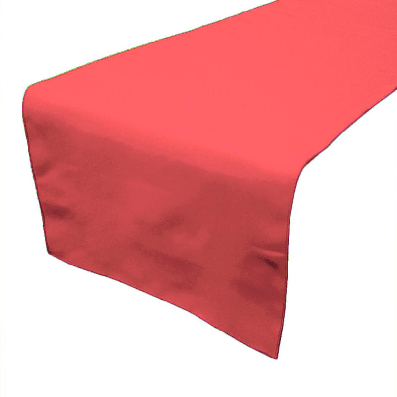 Ollig Rectangle Polyester Table Runnner, Coral, 60" x 24" 