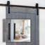 Ageless Iron Complete Barn Door Kit with Roller Grip and Flush Pull in Black Iron