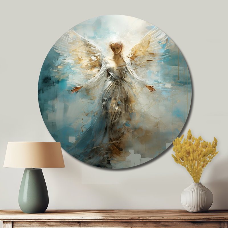 Peters - art spirituel rond en métal, H 16 po x l 16 po