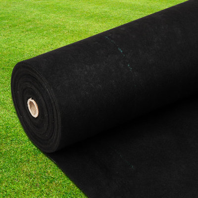 Woven Landscape Fabric 5.8oz, 4 x 100FT Weed Fabric Barrier, Double Layer, Garden Fabric Weed Barrier, Weed Control Fabric Ground Cover, Gardening Mat for Garden Beds, Landscaping