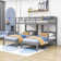 Eufrosina Twin over Twin Triple Bunk Bed with Shelves by Harriet Bee