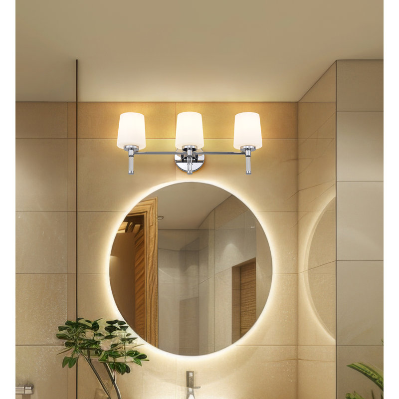 Kinzie 24 inch Chrome 3 Light Vanity, Chrome