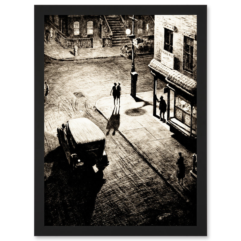 Relics Speakeasy Corner Greenwich Village New York City 1 Piece Single Picture Frame Painting