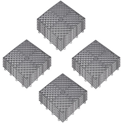 Stellweilan Tessberg 12'' W x 12'' L Garage Flooring Drain Tiles