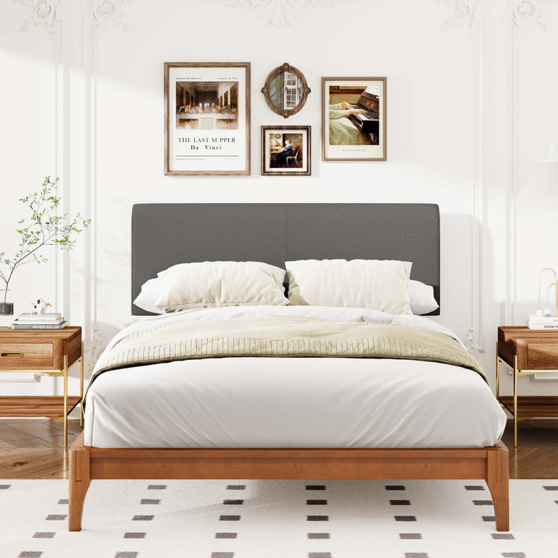 Tête de lit tapissier Bamboo Bec, Très grand, Brun