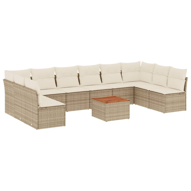 Ensemble de canapé de jardin Vidaxl beige