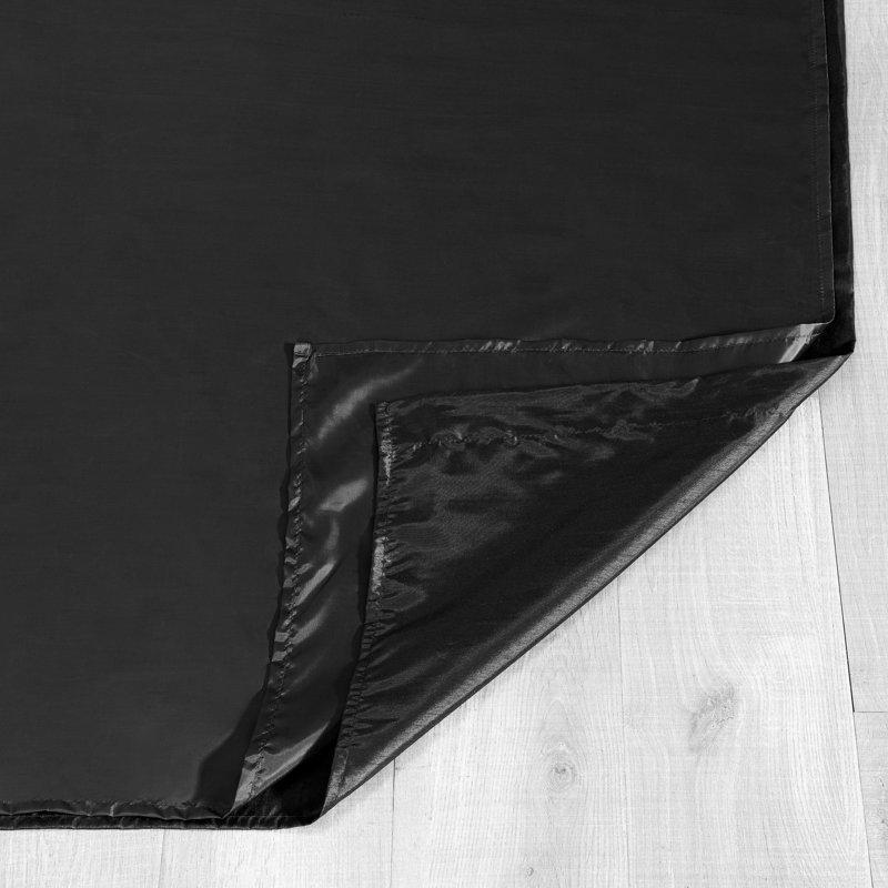 Royale Room Darkening Curtain Pair, Black/Gold