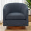Chaise pivotante en chenille bleue Miramar-766569620