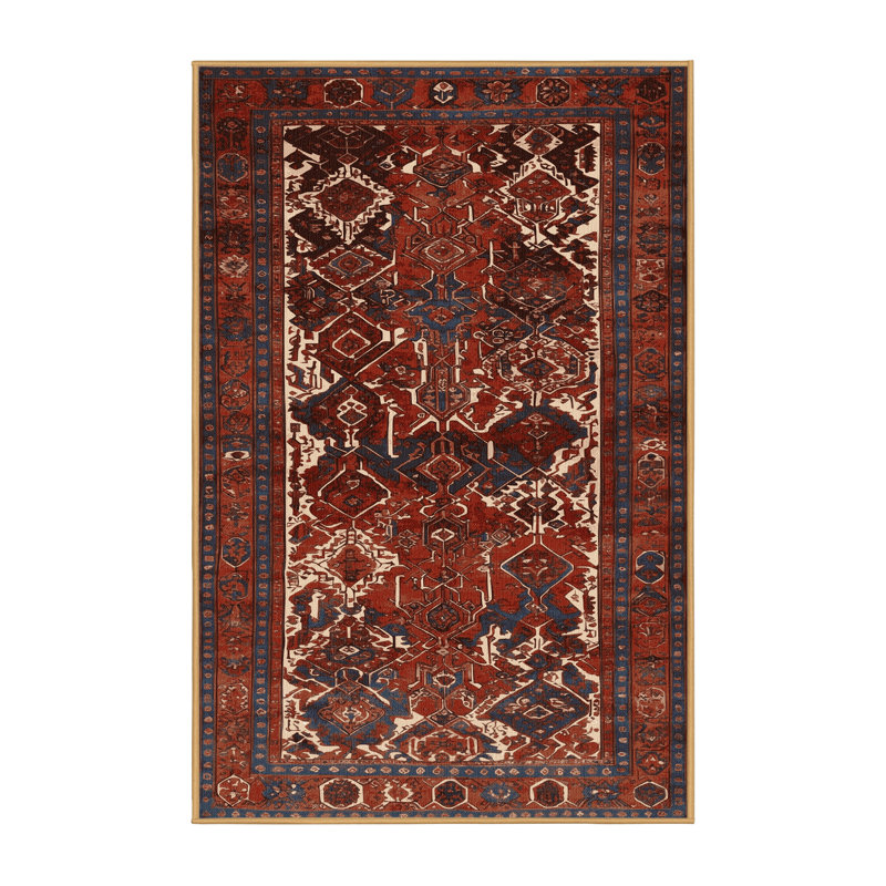 Tapis brun lavable à la machine, Rectangle 5 pi x 8 pi