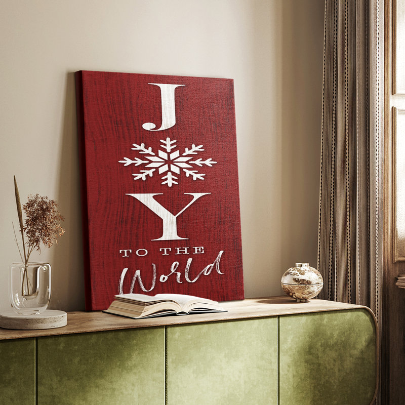 Joy to the World - Cavas Gallery sur mesure, H 18 po x l 12 po