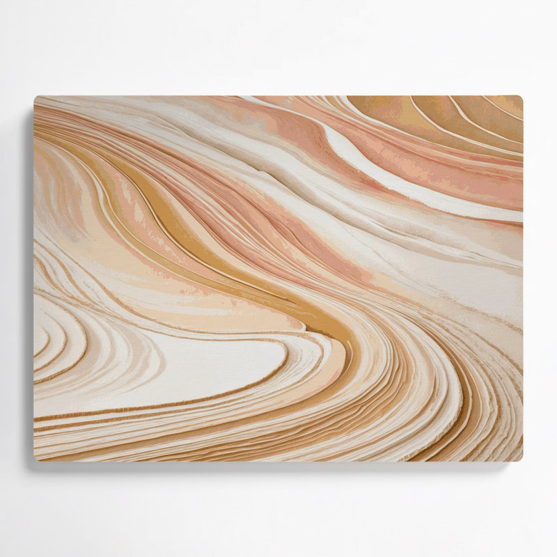 Art mural hawaïen avec motifs de sable beige