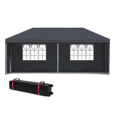 Tente escamotable 10 x 20 pi avec parois latérales
